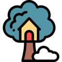 architecture and city,entertainment,nature,buildings,children,kid and baby,playing,friends,tree house